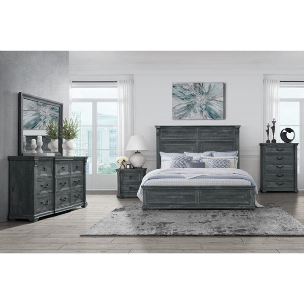 Wildon Home® Tatum King Gray 5Pc Bedroom Set Wayfair